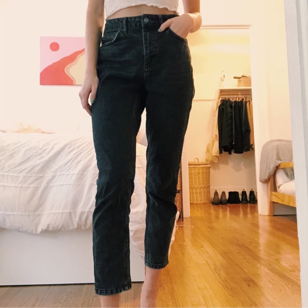 Topshop Charcoal mom jeans